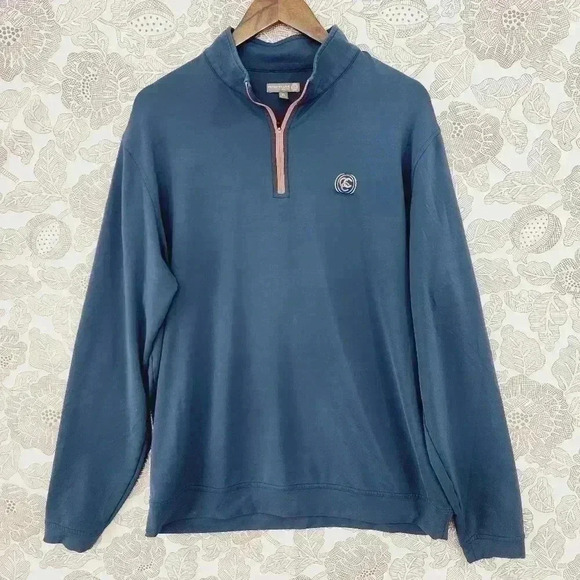 Peter Millar Mock Pullover Sweatshirt Men's XL - Picture 1 of 8